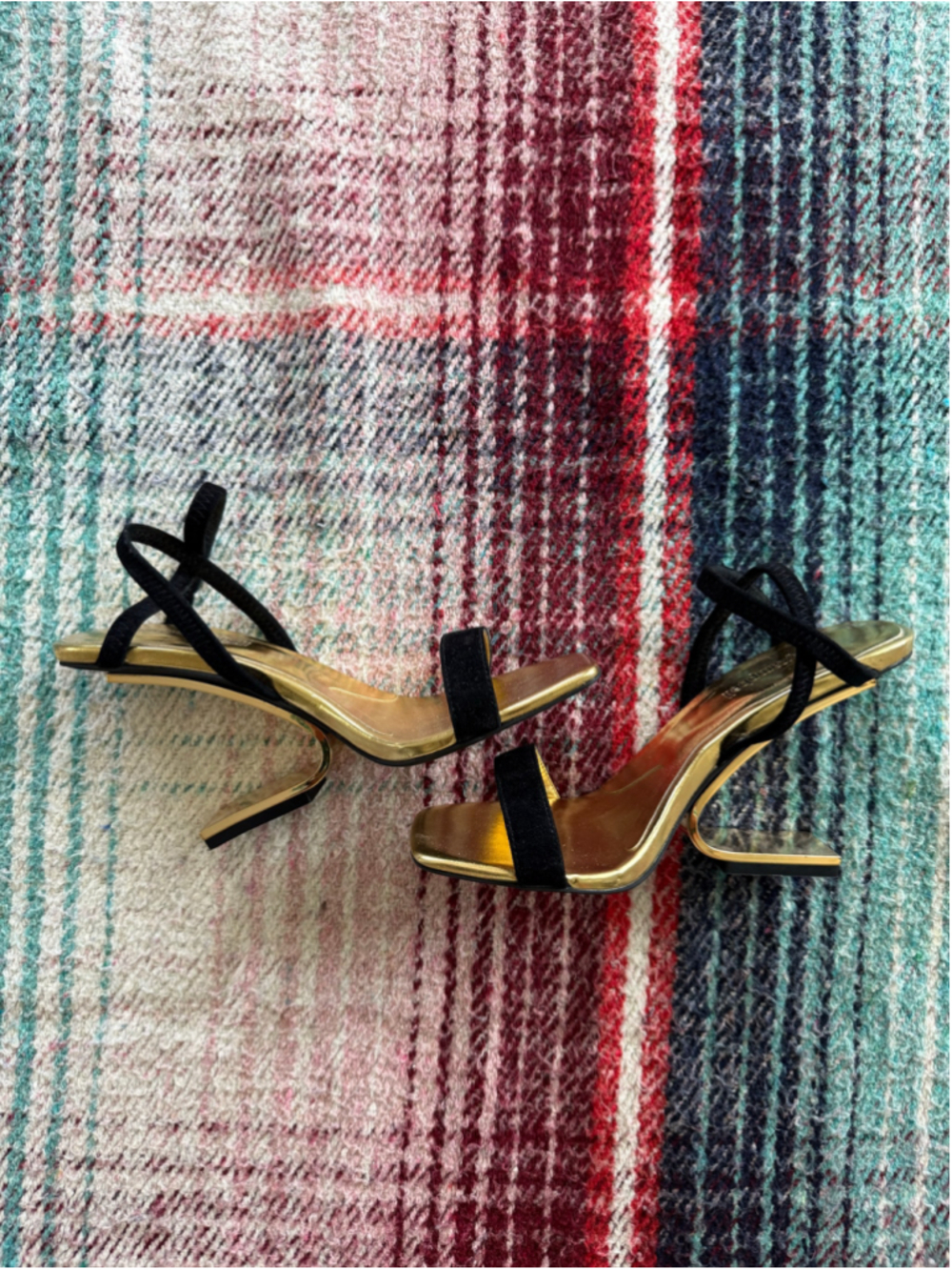 Jeffrey Campbell Gold Heels 6